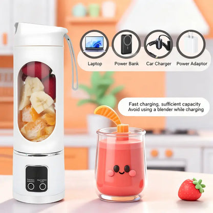 Portable 15.22 Oz USB Rechargeable Personal Blender with LED Display🥤