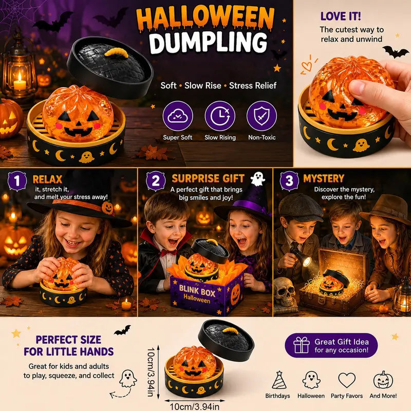 Cute Halloween scary ghost Marukosqueeze toy set, portable stressrelief hand squeeze toys👻
