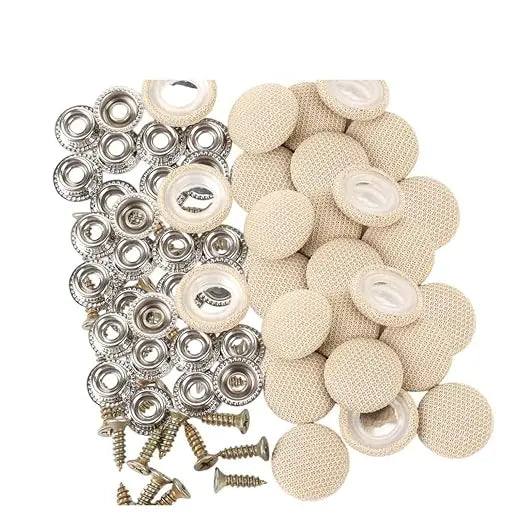 50 Pack Car Roof Headliner Repair Buttons, Fabric Covered Retainer Screws🪡