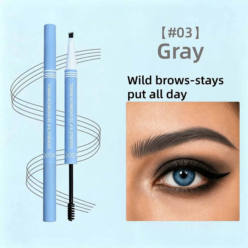 2-in-1 Waterproof Micro-Fork Eyebrow Pen-Tinted Gel Cosmetic, Long-Lasting Brow Styling Tool🖊️