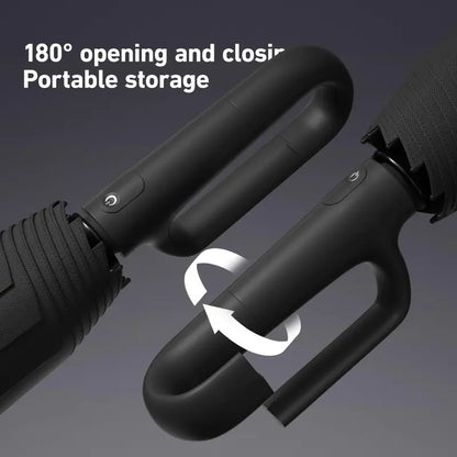 Automatic Folding Umbrella,Portable Rain Umbrella with Loop Buckle☂️