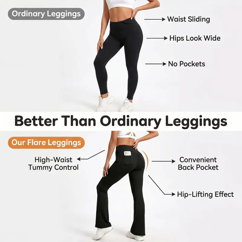 Women's Soft High-Stretch Micro-Flare Yoga Pants - Activewear Dance Athleisure 🧘‍♀️