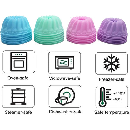 24pcs 2.75in Food-Grade Flexible Silicone Baking Cups 🧁