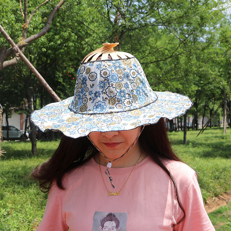 Fan Hat Bamboo Foldable Hand Fan for Sun Hat Women🌞