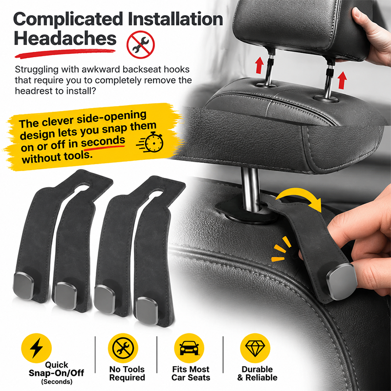 Car Purse Hook Purse Hook for Car Seats Headrest Car Seat Hooks,Heavy Duty Vehicle Organizer👜