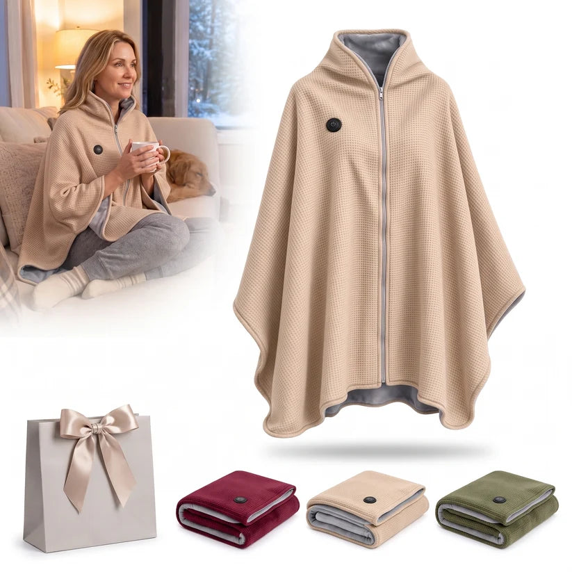 Plush Wearable Heated Wrap & Cordless Thermal Shawl 🧥🔥