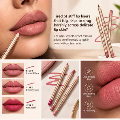 12 Pcs Matte Lip Liner Set with Sharpener, Blendable Lip Pencil💋