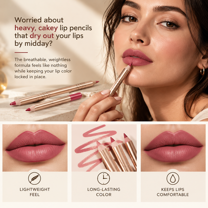 12 Pcs Matte Lip Liner Set with Sharpener, Blendable Lip Pencil💋
