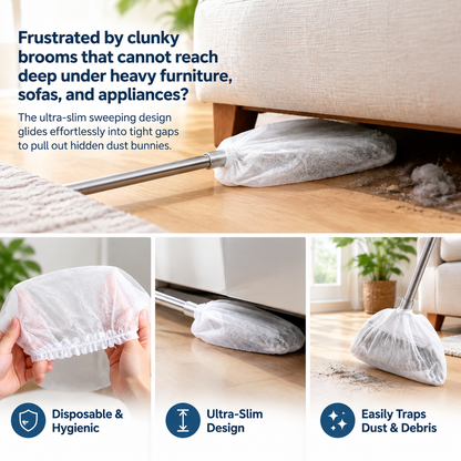 50 Pcs Disposable Static Duster Refill Sheets, Floor & Gap Dust Cleaner 🧹
