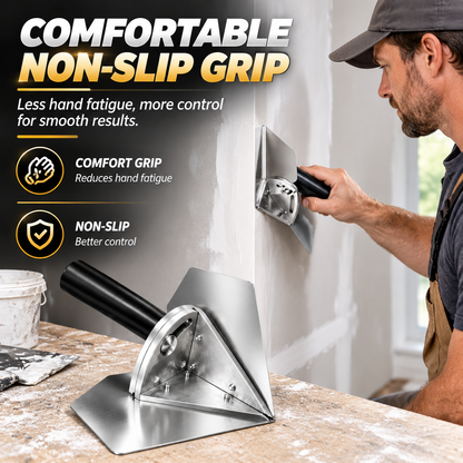 Interior Corner Finishing Trowel Stainless Steel, Silver Shaped Finishing Tool 👋