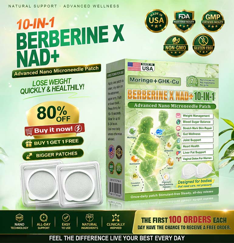 Berberine Moringa Nano Microneedle Wellness Patch🟢