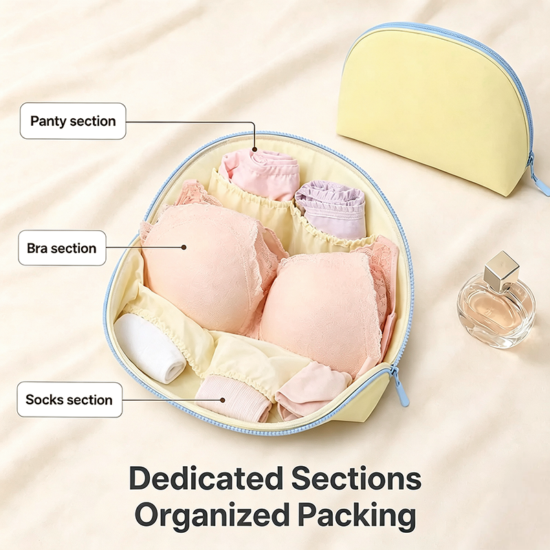 3-in-1 Travel Underwear Storage Bag | Bra Panties Socks Organizer Pouch🧺
