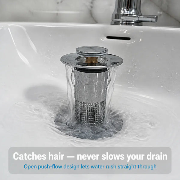 Bathroom Sink Drain Strainer, Pop Up Sink Drain Strain, Bathroom Sink Stopper 🔧✨