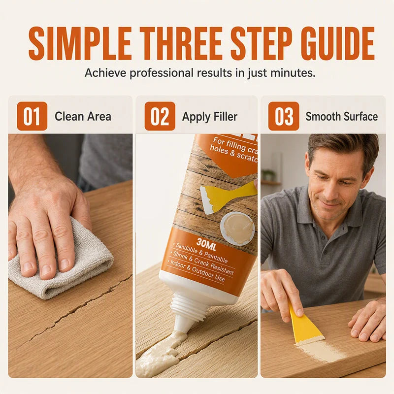 Wood Filler for Cracks and Holes🖌️