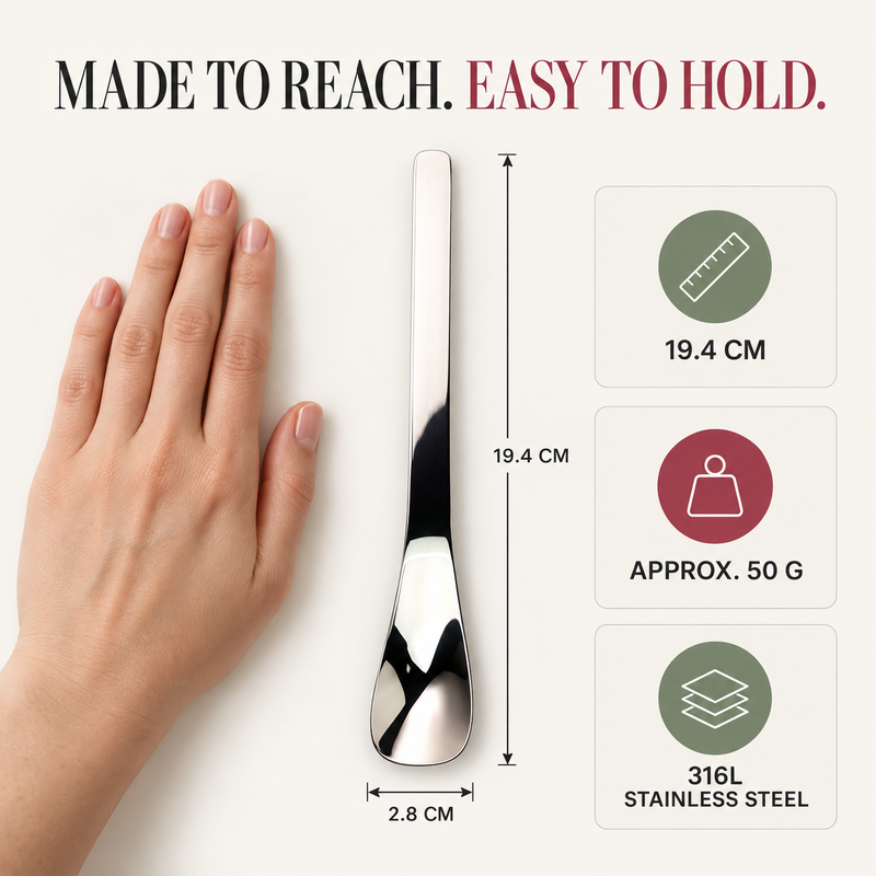 316L Stainless Steel Dessert Spade Spoon, Mirror Polished Thick Multi‑Purpose Spoon🍨
