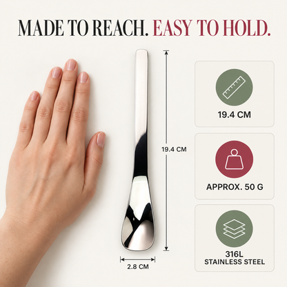 316L Stainless Steel Dessert Spade Spoon, Mirror Polished Thick Multi‑Purpose Spoon🍨