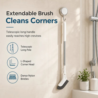 Adjustable Length Stainless Steel Telescopic Long Handle Crevice Cleaning Brush🧼